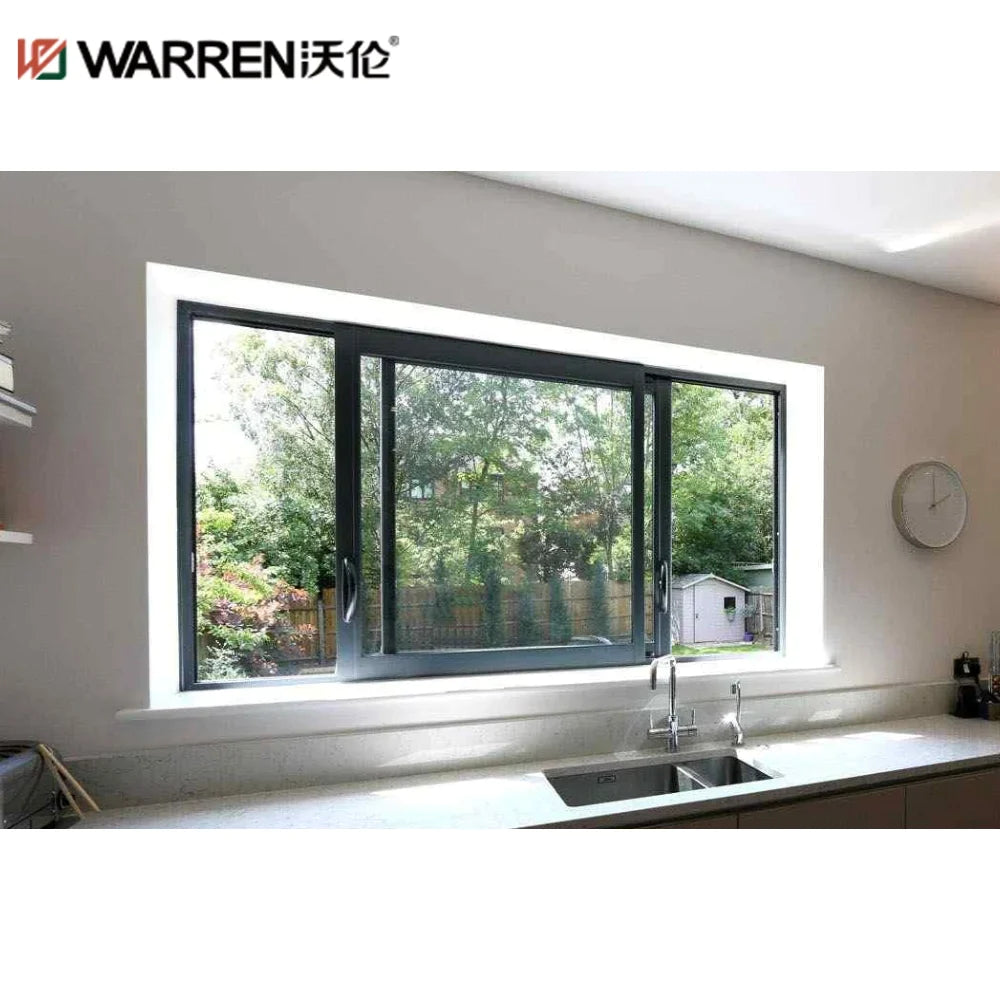 Warren Aluminum Single Pane Sliding Windows Powder Coated Aluminium Sl