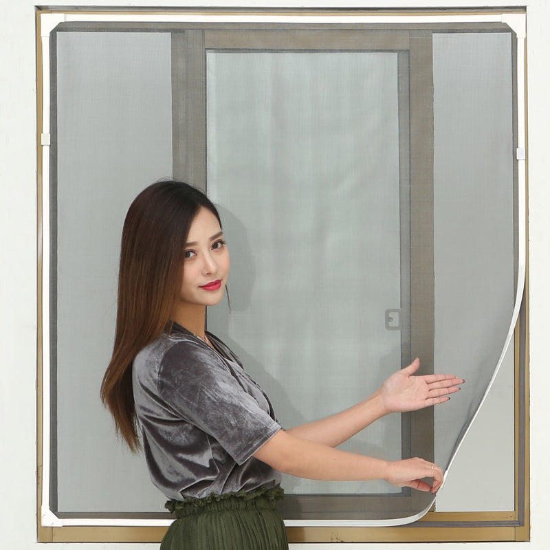New convenient DIY mesh screen window covering with PVC strips on Chin ...