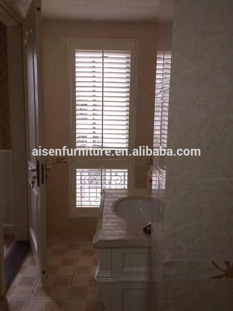Waterproof pvc blinds shutter for bathroom windows or door on China WD ...