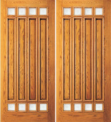 WDMA 72x96 Door (6ft by 8ft) Exterior Mahogany Front Double Door 4 Panel 8 Lite 1