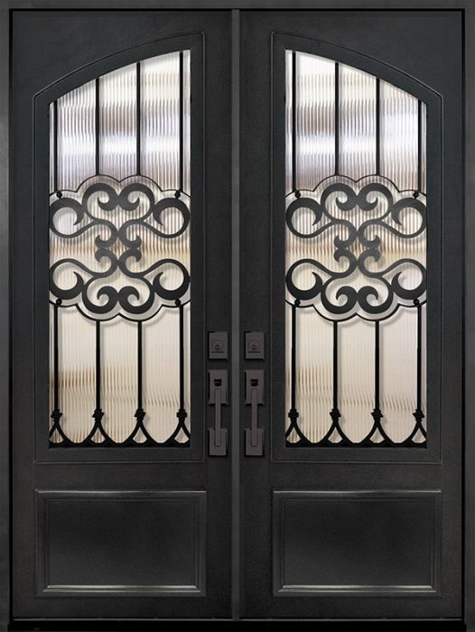 WDMA 72x96 Door (6ft by 8ft) Exterior 96in Tivoli 3/4 Arch Lite Double ...