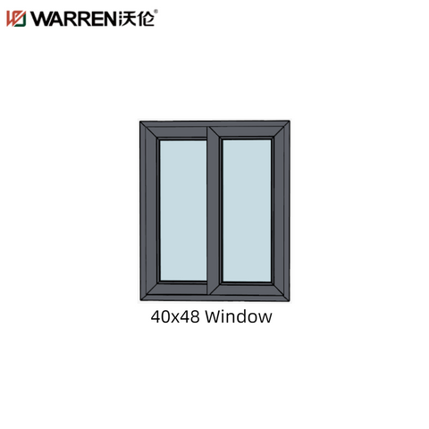 40x48 Sliding Aluminium Tinted Glass Gray Horizontal Window For Sunroom