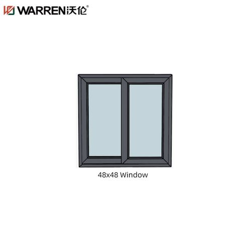 Warren 48x48 Sliding Aluminium Triple Glazing Brown House Window Bathroom