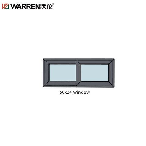 60x24 Slider Aluminium Double Glass Brown Double Window With Grids