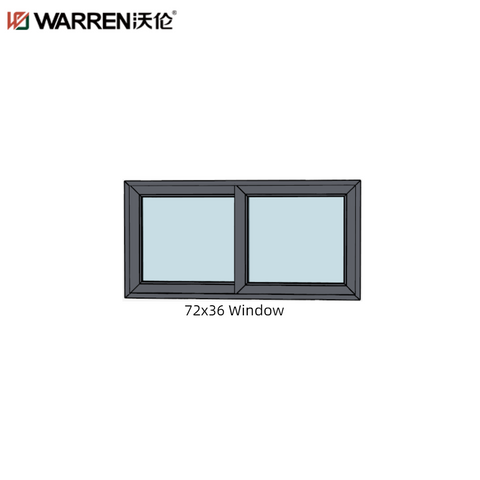 72x36 Sliding Aluminium Laminated Glass Green New Window For Sale