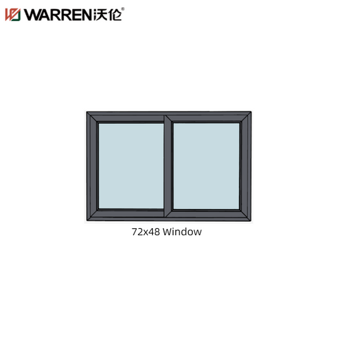 72x48 Slide Aluminium Triple Glass Gray Waterproof Window Cost