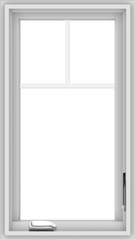 WDMA 18x32 (17.5 x 31.5 inch) White Vinyl uPVC Crank out Casement Window with Fractional Grilles