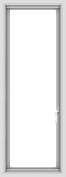 WDMA 18x48 (17.5 x 47.5 inch) uPVC Vinyl White push out Casement Window without Grids Interior