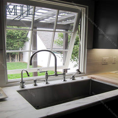 2018 Hot Sell Factory Price White Color Aluminum Double Top Hung Window on China WDMA