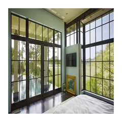 2018 popular sales steel windows made out of imported hot rolled steel new iron grill window door designs on China WDMA