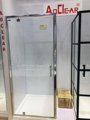 2019 Hot Sale Simple framed CE certificate glass chrome aluminium Bathroom sliding Shower Door on China WDMA