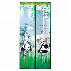 2019 New design panda style polyester mesh mosquito net pleated screen door on China WDMA