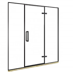 2019 new high quality black painted SUS304 frame sliding shower doors with wheels on China WDMA