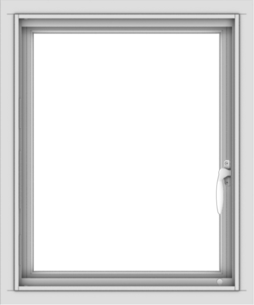 WDMA 20x24 (19.5 x 23.5 inch) Vinyl uPVC White Push out Casement Window without Grids Interior