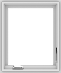 WDMA 20x24 (19.5 x 23.5 inch) White Vinyl uPVC Crank out Casement Window without Grids Interior