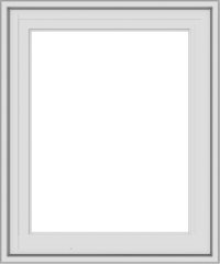 WDMA 20x24 (19.5 x 23.5 inch) White Vinyl uPVC Crank out Casement Window without Grids Exterior
