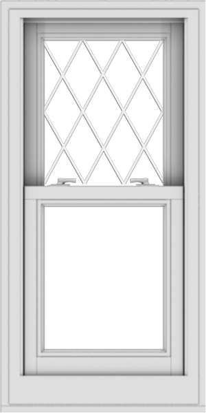 WDMA 20x40 (19.5 x 39.5 inch)  Aluminum Single Double Hung Window with Diamond Grids