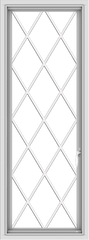 WDMA 20x54 (19.5 x 53.5 inch) uPVC Vinyl White push out Casement Window without Grids with Diamond Grills
