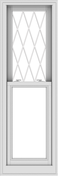 WDMA 20x61 (19.5 x 60.5 inch)  Aluminum Single Double Hung Window with Diamond Grids