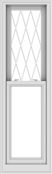 WDMA 20x66 (19.5 x 65.5 inch)  Aluminum Single Double Hung Window with Diamond Grids
