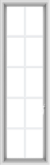 WDMA 20x66 (19.5 x 65.5 inch) White Vinyl uPVC Push out Casement Window with Colonial Grids