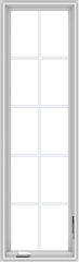 WDMA 20x66 (19.5 x 65.5 inch) White Vinyl uPVC Crank out Casement Window with Colonial Grids