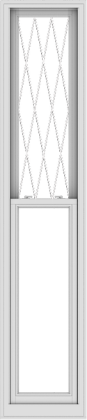 WDMA 20x96 (19.5 x 95.5 inch)  Aluminum Single Double Hung Window with Diamond Grids