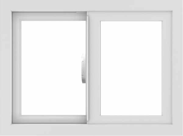 WDMA 24x18 (23.5 x 17.5 inch) Vinyl uPVC White Slide Window without Grids Interior