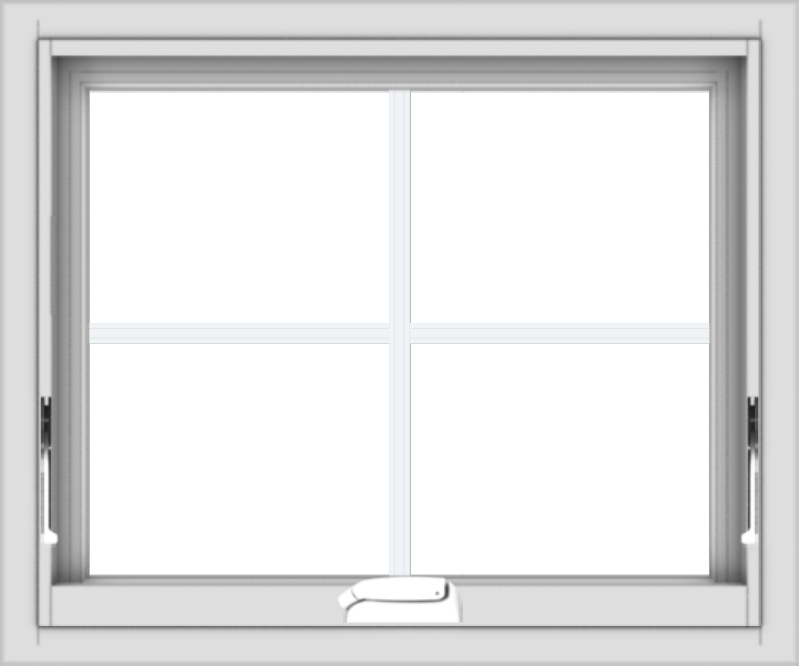 WDMA 24x20 (23.5 x 19.5 inch) White Vinyl uPVC Crank out Awning Window ...