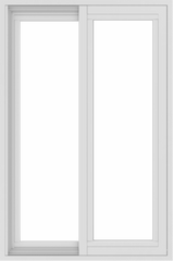 WDMA 24x36 (23.5 x 35.5 inch) Vinyl uPVC White Slide Window without Grids Exterior