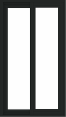 WDMA 24x42 (23.5 x 41.5 inch) Vinyl uPVC Black Slide Window without Grids Exterior