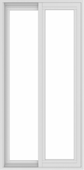 WDMA 24x48 (23.5 x 47.5 inch) Vinyl uPVC White Slide Window without Grids Exterior