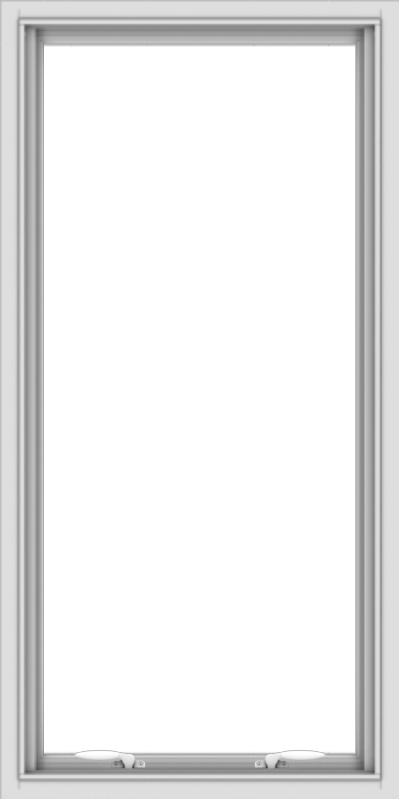 WDMA 24x48 (23.5 x 47.5 inch) White uPVC Vinyl Push out Awning Window ...