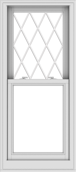 WDMA 24x54 (23.5 x 53.5 inch)  Aluminum Single Double Hung Window with Diamond Grids