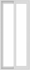 WDMA 24x54 (23.5 x 53.5 inch) Vinyl uPVC White Slide Window without Grids Exterior