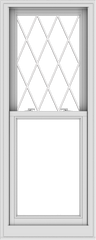 WDMA 24x60 (23.5 x 59.5 inch)  Aluminum Single Double Hung Window with Diamond Grids