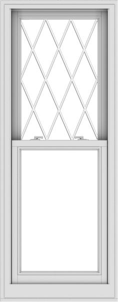 WDMA 24x61 (23.5 x 60.5 inch)  Aluminum Single Double Hung Window with Diamond Grids