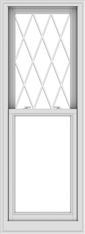 WDMA 24x66 (23.5 x 65.5 inch)  Aluminum Single Double Hung Window with Diamond Grids