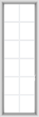 WDMA 24x72 (23.5 x 71.5 inch) White Vinyl uPVC Push out Casement Window with Colonial Grids
