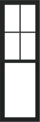 WDMA 24x72 (23.5 x 71.5 inch) Vinyl uPVC Black Single Hung Double Hung Window with Prairie Grids Interior