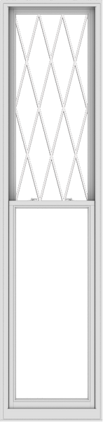 WDMA 28x114 (27.5 x 113.5 inch)  Aluminum Single Double Hung Window with Diamond Grids
