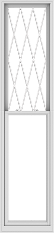 WDMA 28x120 (27.5 x 119.5 inch)  Aluminum Single Double Hung Window with Diamond Grids