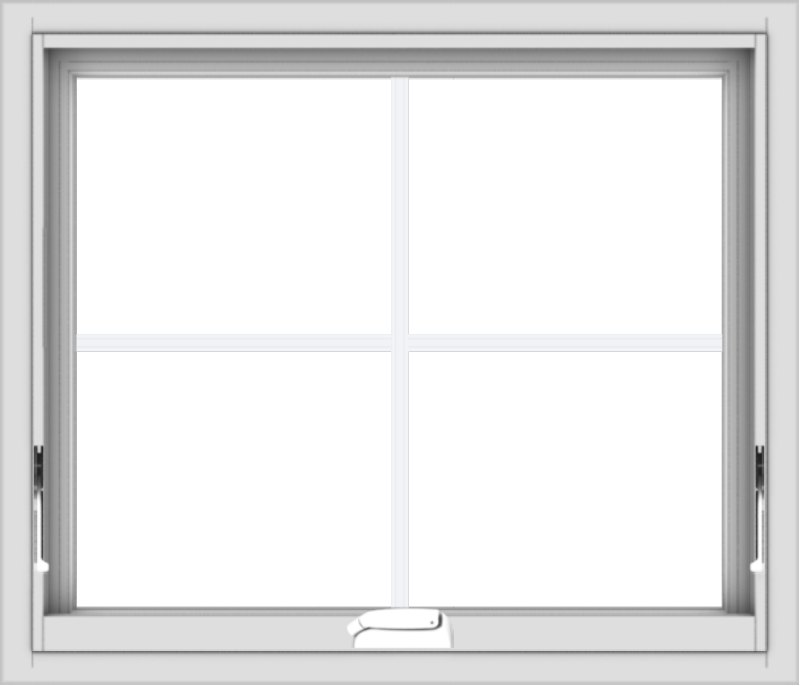 WDMA 28x24 (27.5 x 23.5 inch) White Vinyl uPVC Crank out Awning Window ...