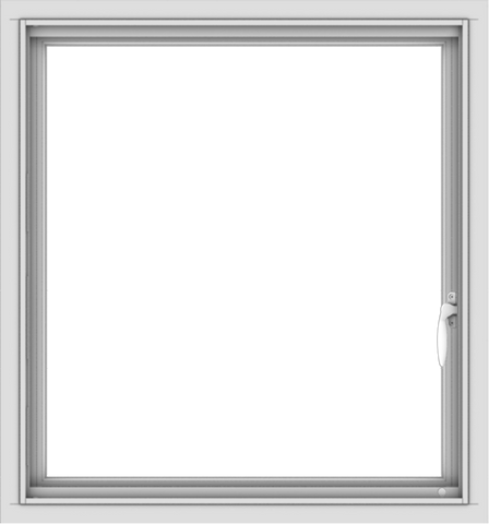 WDMA 28x30 (27.5 x 29.5 inch) Vinyl uPVC White Push out Casement Window without Grids Interior