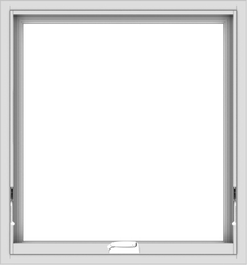 WDMA 28x30 (27.5 x 29.5 inch) White Vinyl uPVC Crank out Awning Window without Grids