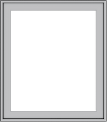 WDMA 28x32 (27.5 x 31.5 inch) Pine Wood Light Grey Aluminum Push out Casement Window without Grids Exterior