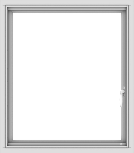 WDMA 28x32 (27.5 x 31.5 inch) Vinyl uPVC White Push out Casement Window without Grids Interior