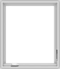 WDMA 28x32 (27.5 x 31.5 inch) White Vinyl uPVC Crank out Casement Window without Grids Interior