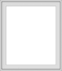 WDMA 28x32 (27.5 x 31.5 inch) White Vinyl uPVC Crank out Casement Window without Grids Exterior