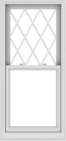 WDMA 28x60 (27.5 x 59.5 inch)  Aluminum Single Double Hung Window with Diamond Grids